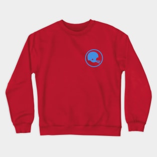 Two-Bar Helmet Minimalist Logo (Columbia Blue) Crewneck Sweatshirt